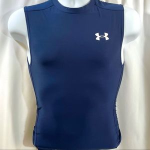 Under Armor Blue Heat Gear No Sleeves Muscle Shirt Men’s Medium